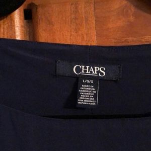 NWT Chaps navy blue with cream stripes on sides